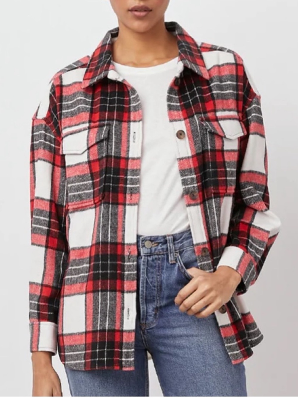 Rails Rails Turner Shirt Jacket
Plaid Red Ivory Size xL